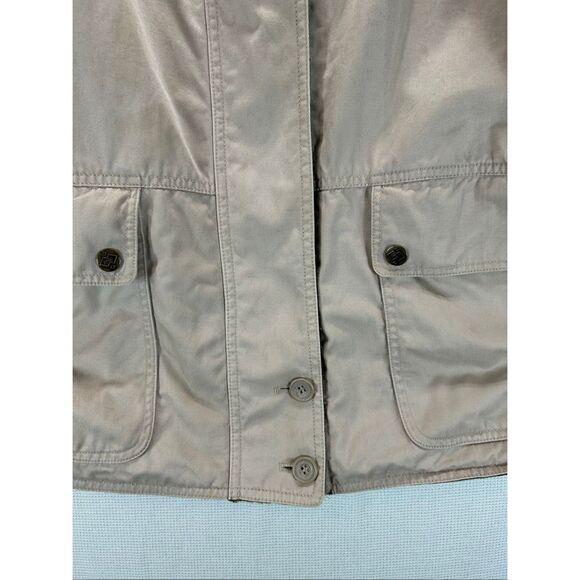 Vtg Barn Coat Women’s XL Tan Canvas Corduroy Collar Plaid Lined Utility Pockets - Picture 5 of 15